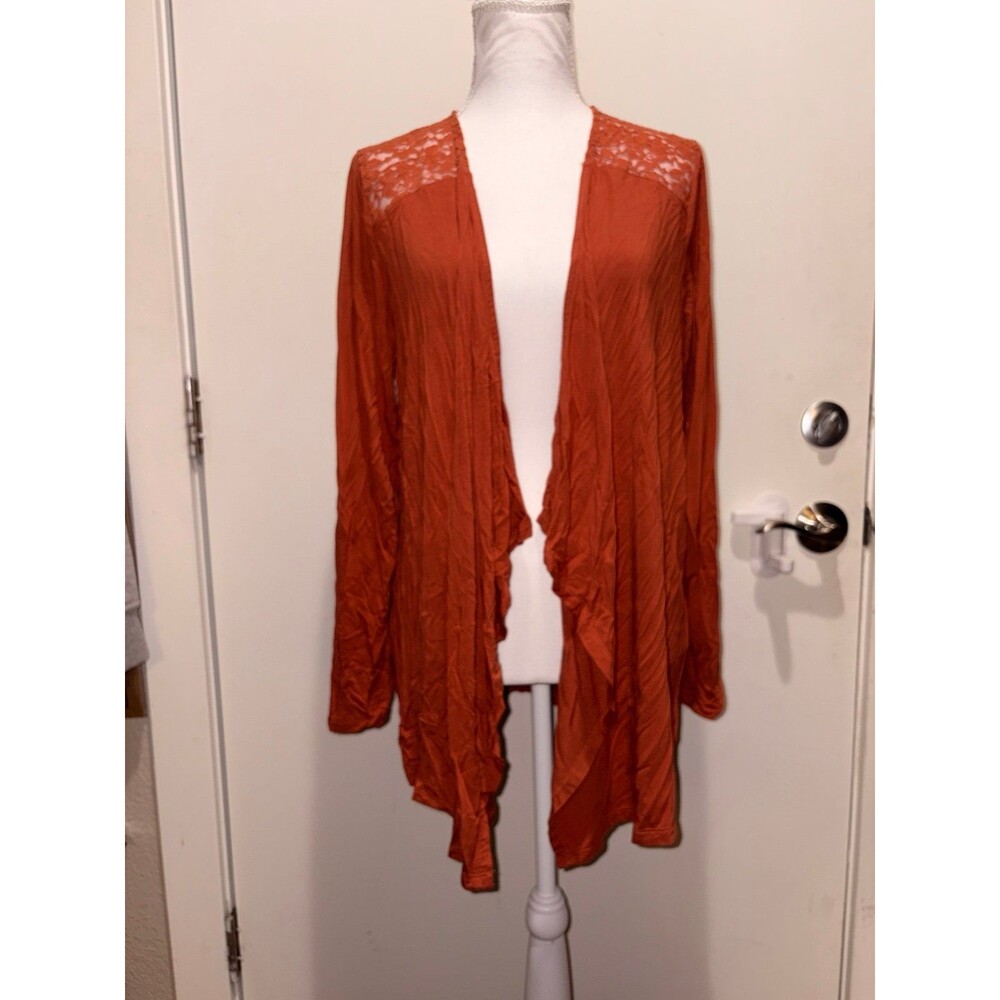 Torrid Super Soft Knits Terra cotta colored cardigan